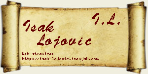 Isak Lojović vizit kartica
